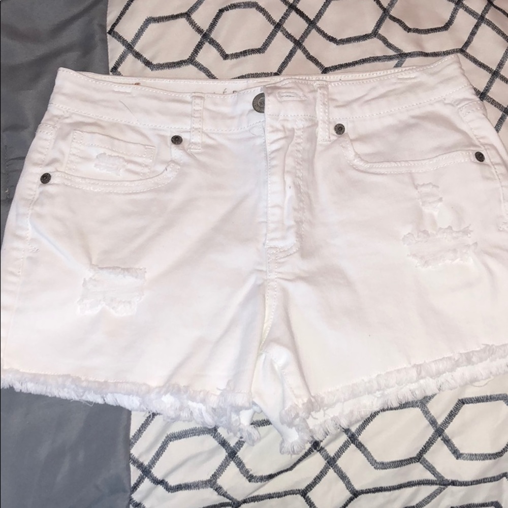 High waisted jean shorts
